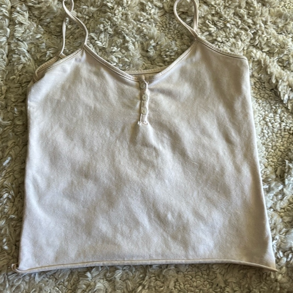 Brandy Melville cropped light pink top